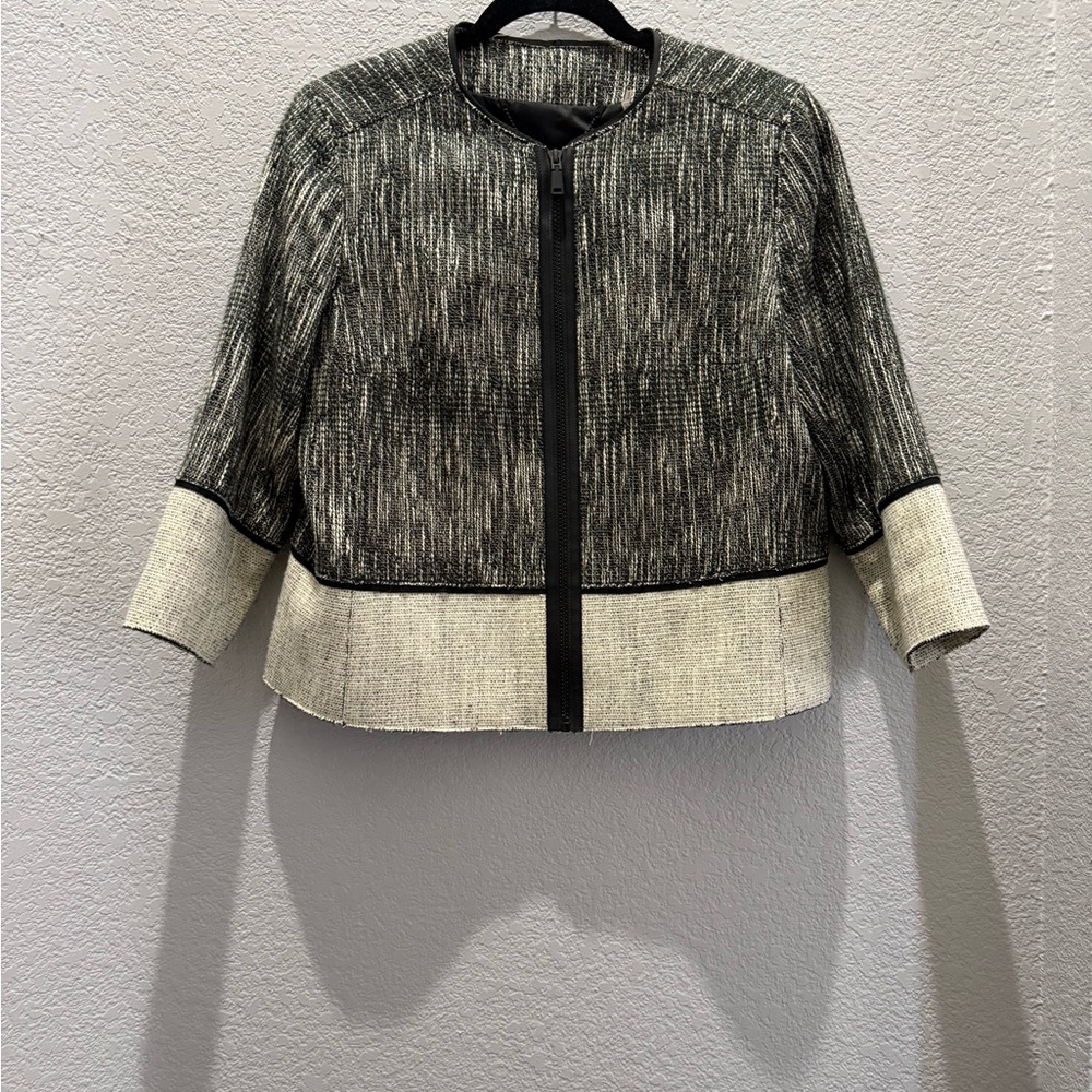 Tahari Black and Cream Women's Jacket